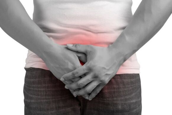 prostatitisa duen gizonaren mina