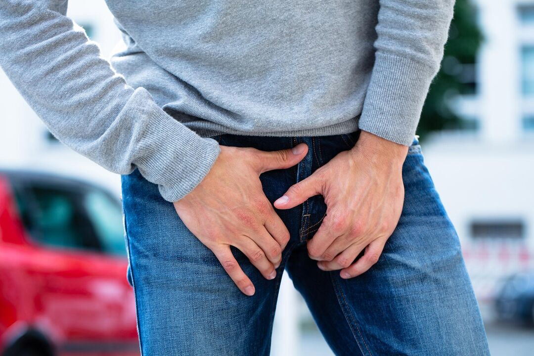 prostatitis kalkulatua duen gizon batean geruzako mina